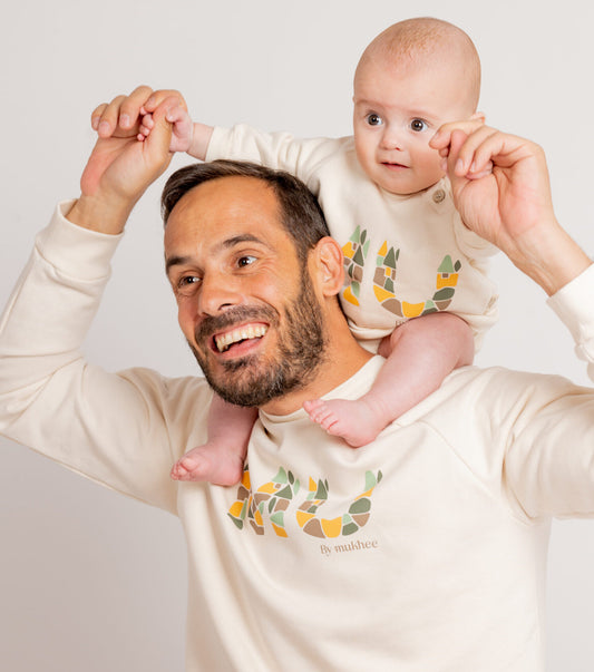 Organic cotton sweatshirt for adults | MU | Ecru