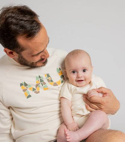 Organic cotton sweatshirt for adults | MU | Ecru