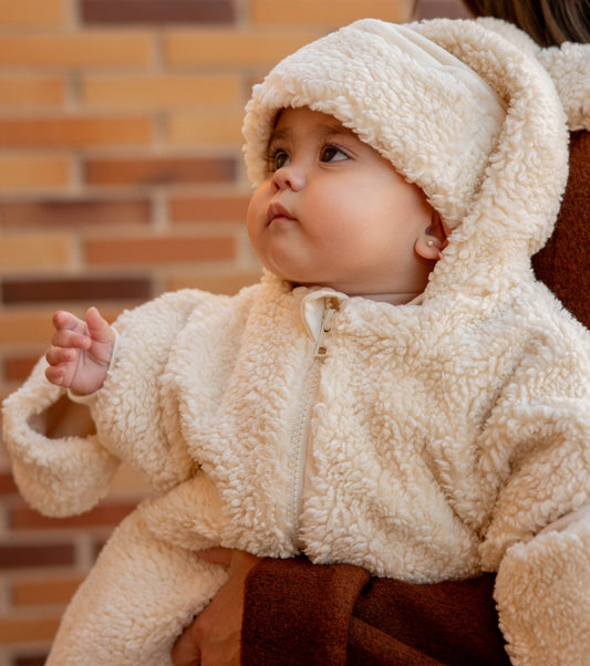 Organic cotton terry cloth and shearling hat | Camelia