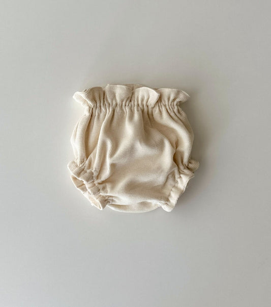 Organic cotton checkered knit briefs | Lalín | Ecru