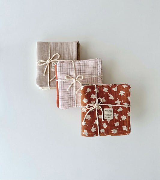 Pack de 2 muselinas de algodón orgánico | Varios colores
