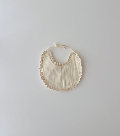 Organic cotton lace bib | Various colors