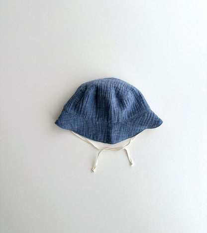Gorro en muselina de algodón orgánico | Índigo | Azul