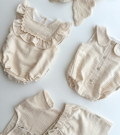 Organic cotton muslin Bermuda shorts | Calendula | Vichy