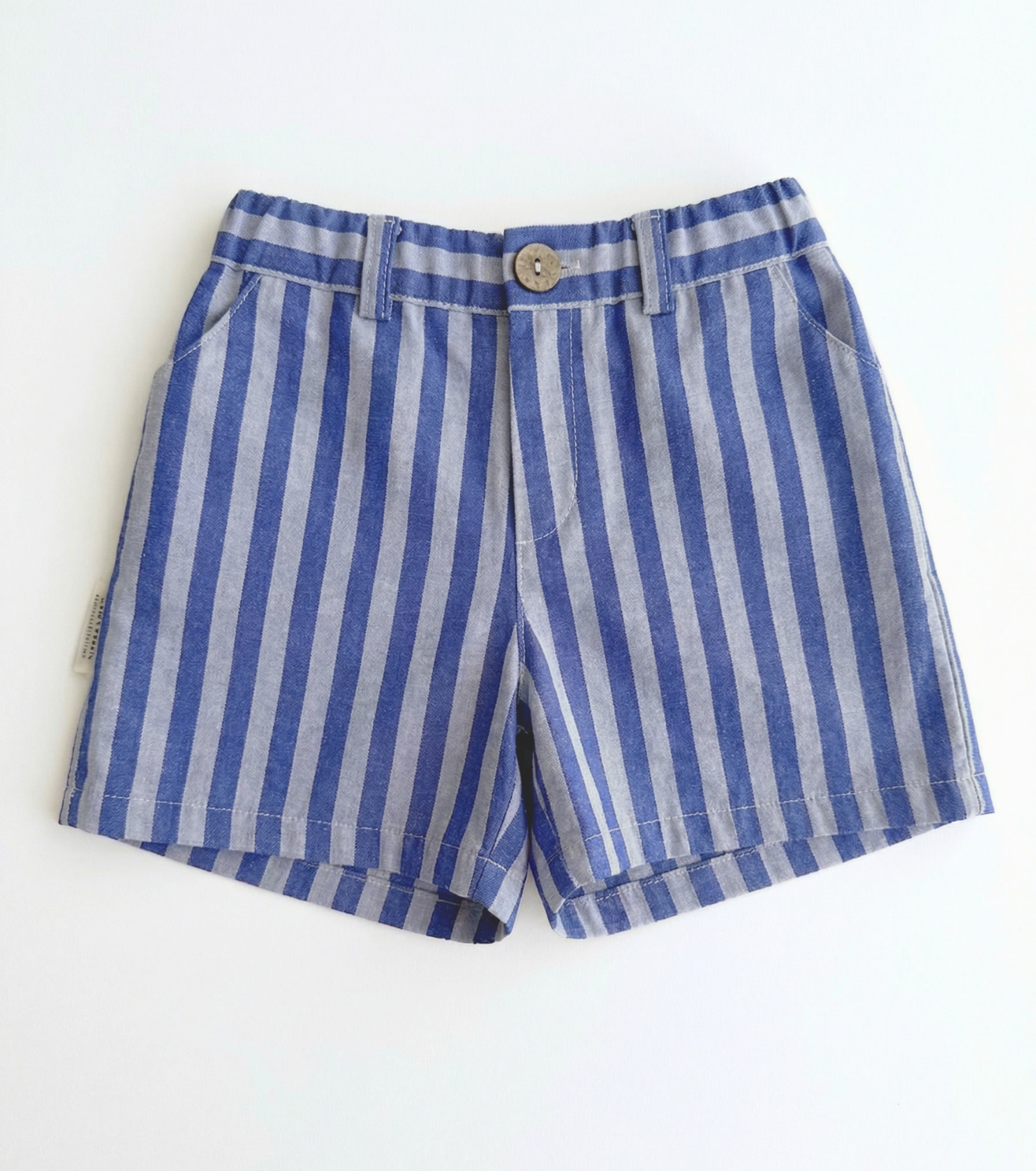 Bermuda botón | Marea Azul | Rayas azules