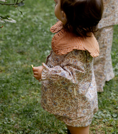 Blouse with gathers | Santillana | Stripes and Flowers