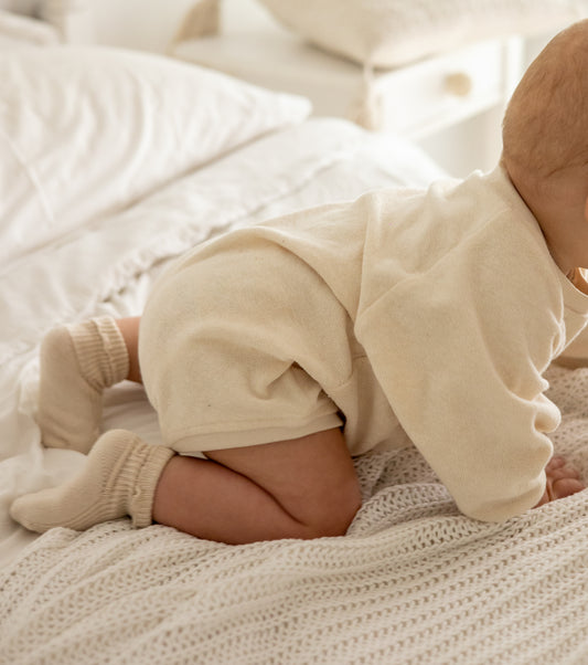 Organic cotton romper | Taray | Ecru