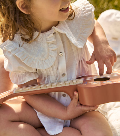 Organic cotton gingham romper | Cinnamon | Cinnamon Vichy