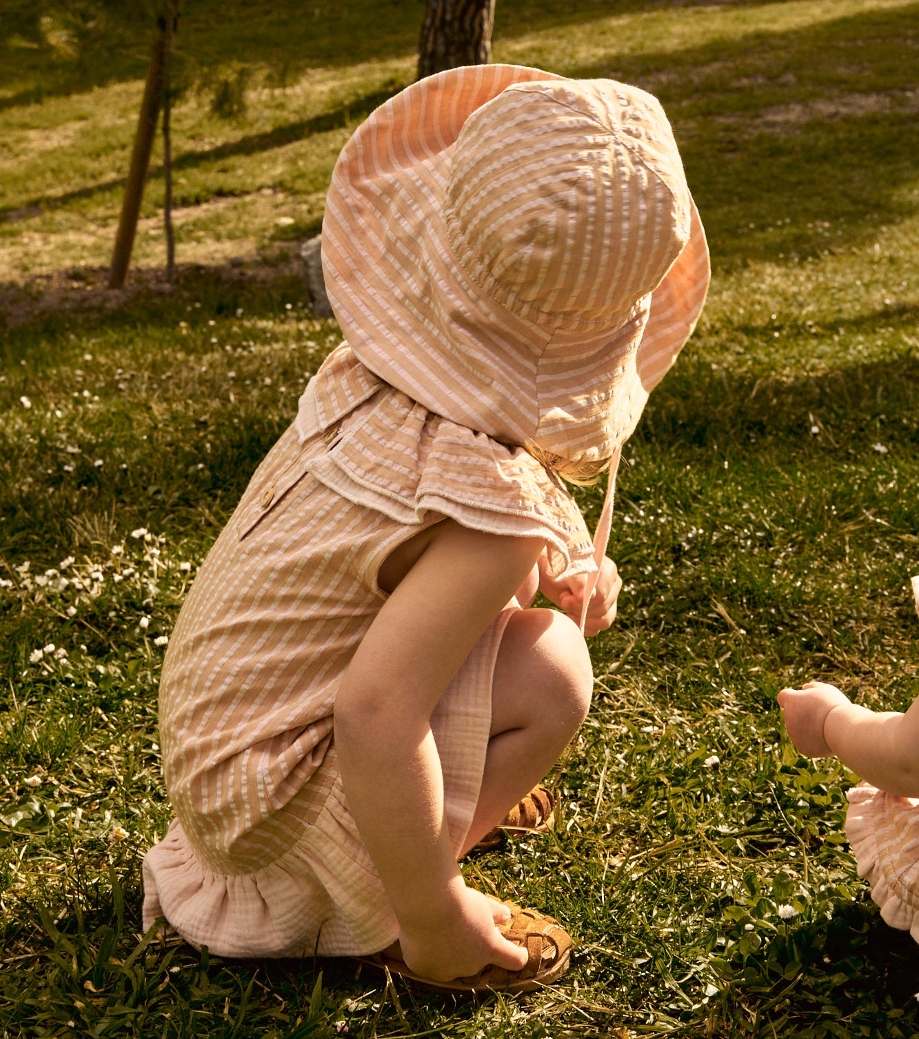 Organic cotton muslin brimmed hat | Indigo | Blue