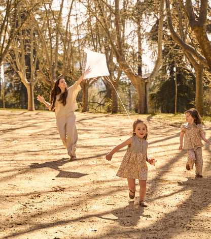 Organic cotton gingham romper | Cinnamon | Cinnamon Vichy