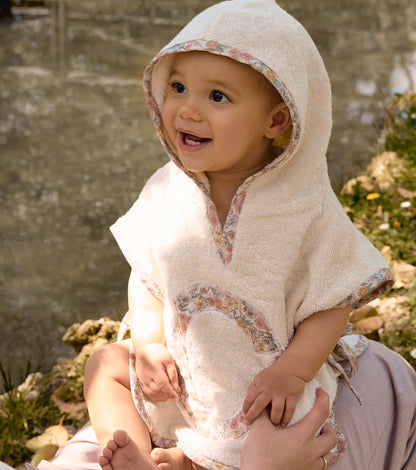 Poncho toalla Personalizado| Balmaseda | Denim Rayas