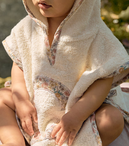 Poncho toalla Personalizado| Balmaseda | Denim Rayas