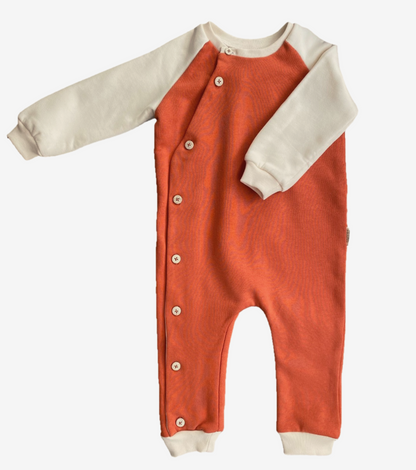 Organic cotton romper | Linden | Clay