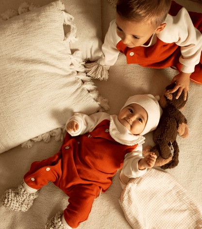 Organic cotton romper | Linden | Clay