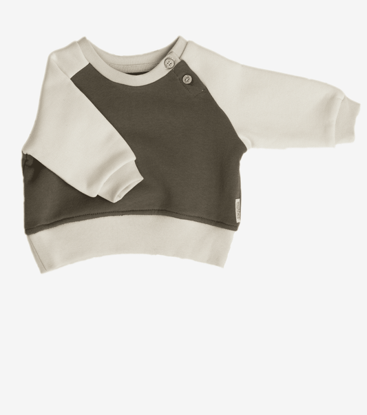 Sudadera de algodón orgánico Tilo | Verde oliva