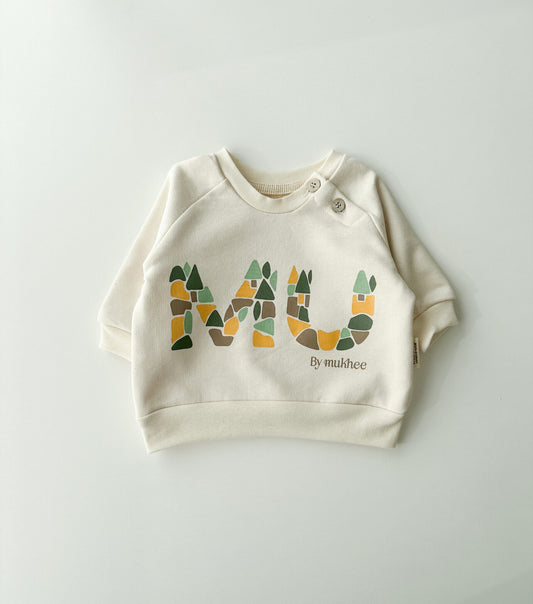 Organic cotton baby sweatshirt | MU | Ecru