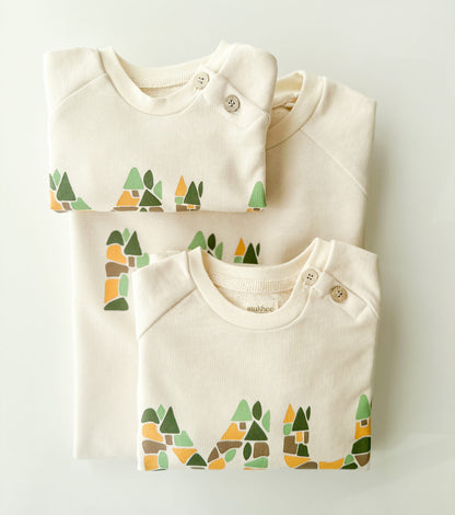 Organic cotton sweatshirt for adults | MU | Ecru